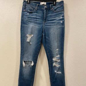 buckle high rise parker skinny jeans